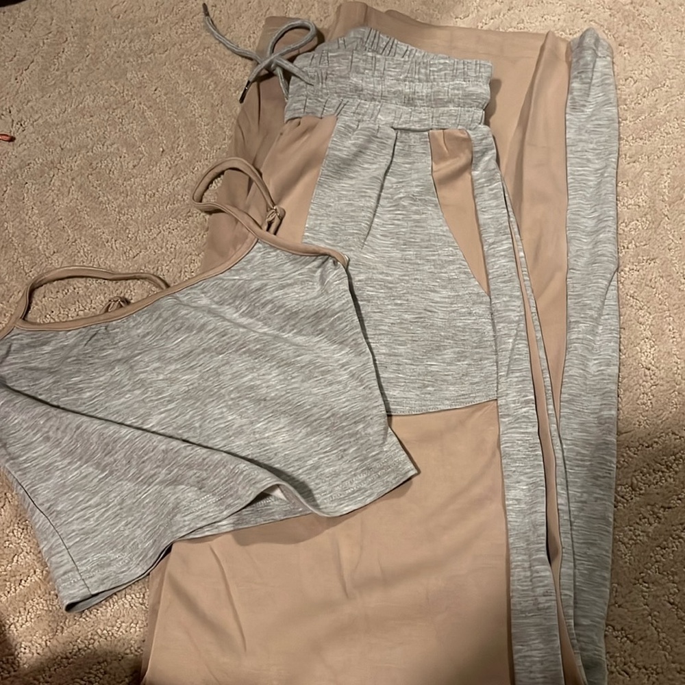 Tan and Grey lounge set
